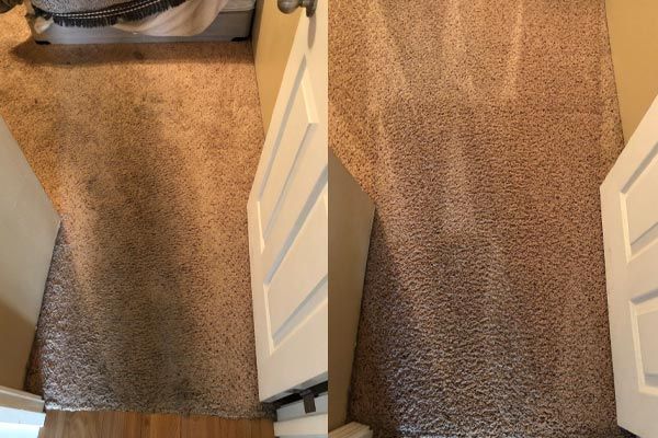 Carpet cleaning before and after